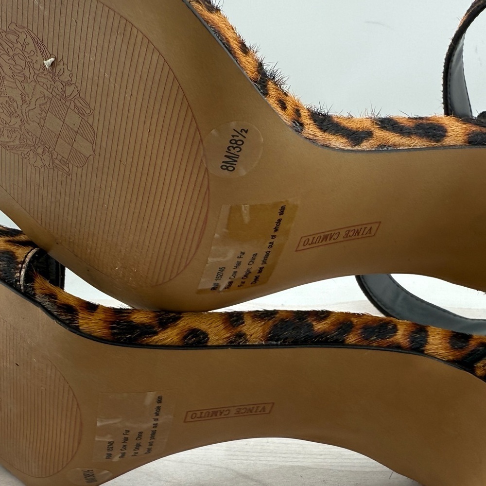Vince Camuto Brown and Black Heeled Sandals - Picture 6 of 6